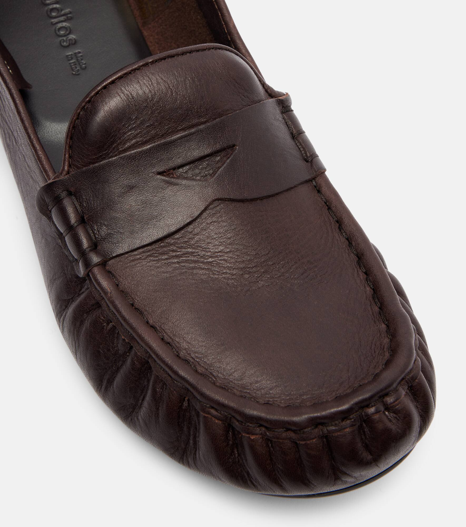 Leather penny loafers - 5