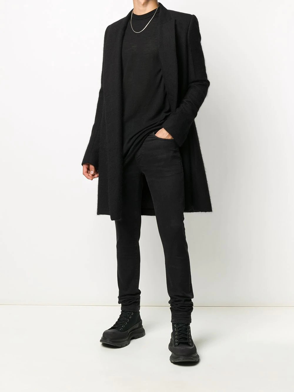 long-line ribbed jumper - 2