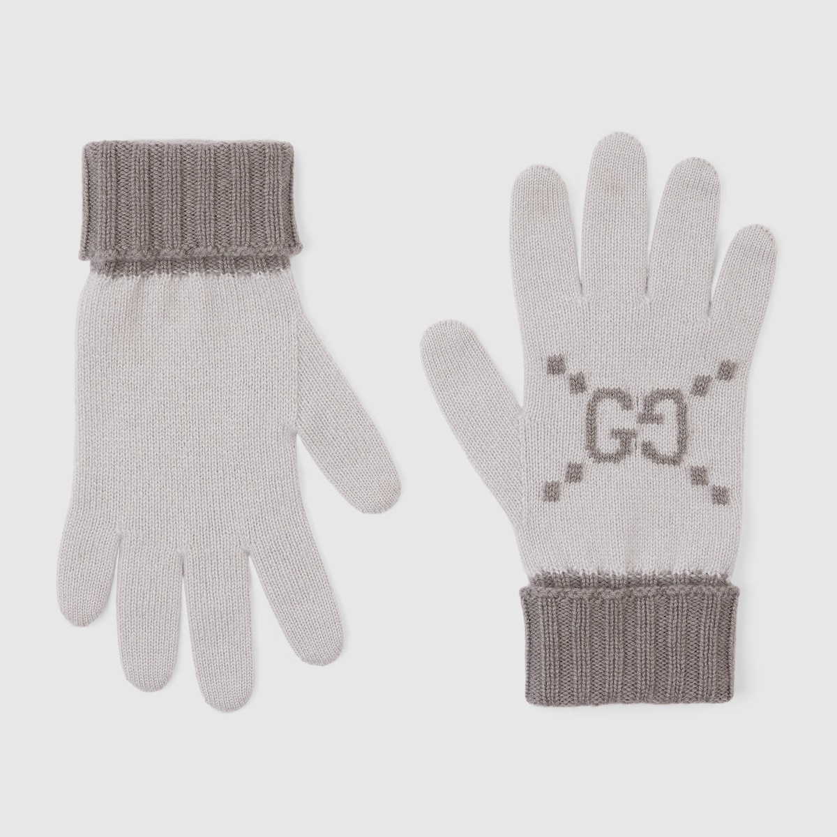 【GUCCI】 GG jacquard cashmere gloves GUCCI GG cashmere jacquard gloves | REVERSIBLE