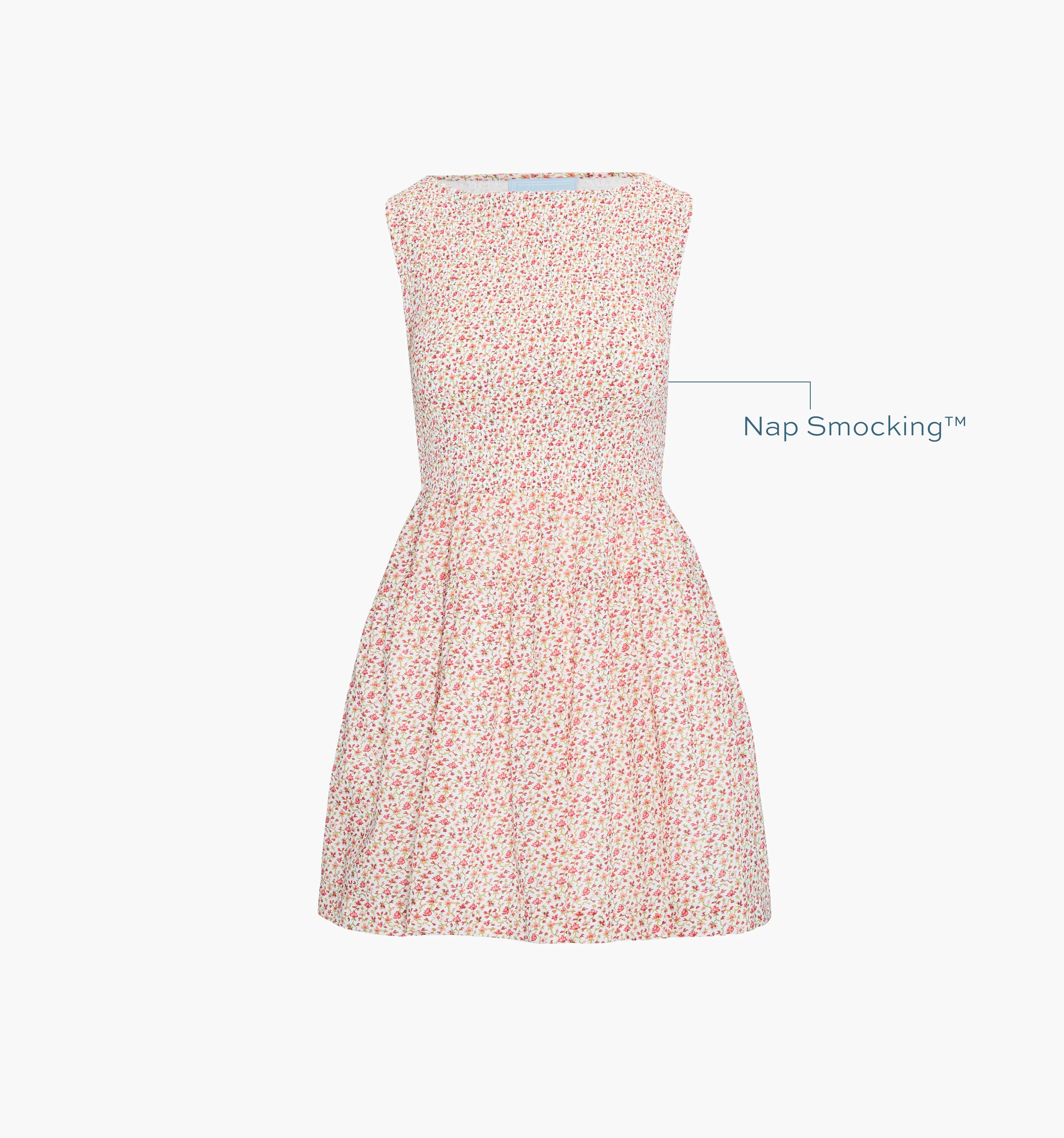 The Cosima Mini Nap Dress - Ivory Geo Ditsy - 1