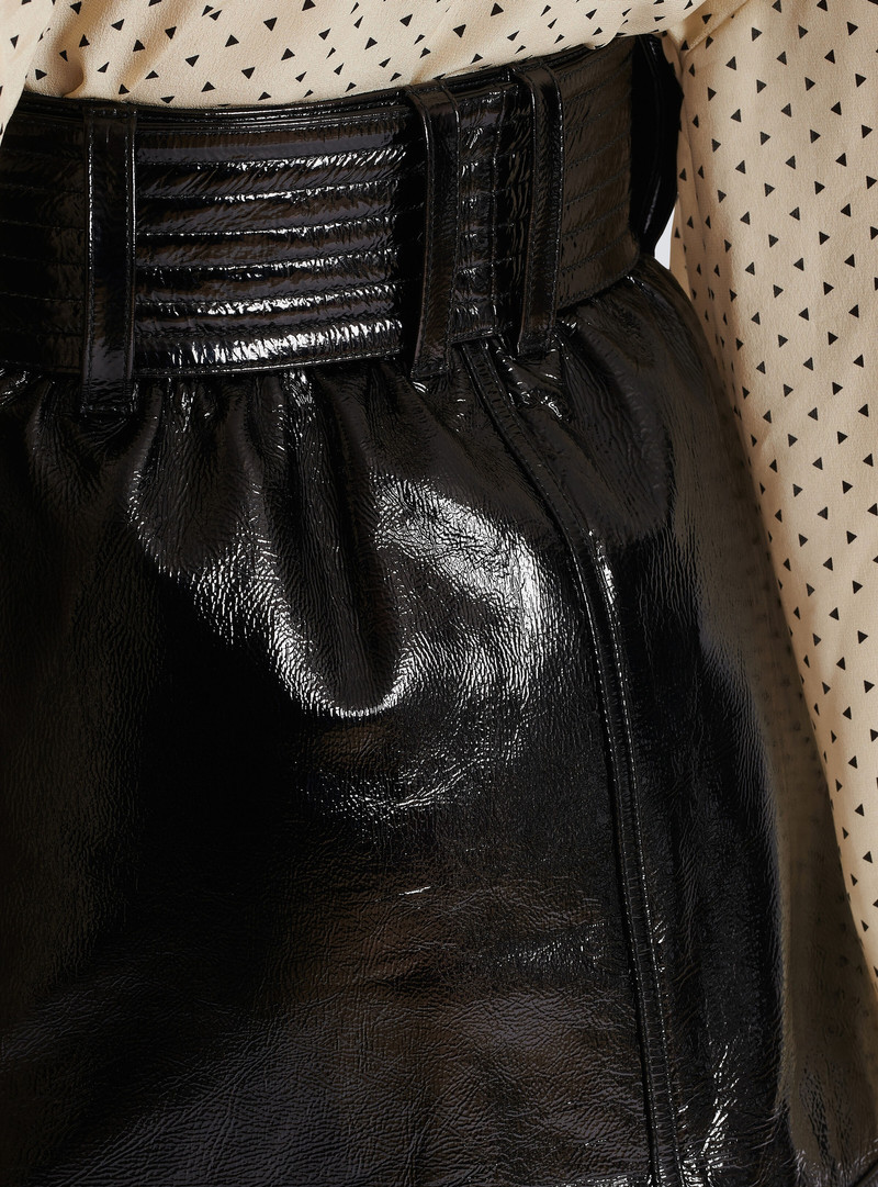 Short patent leather skirt 6