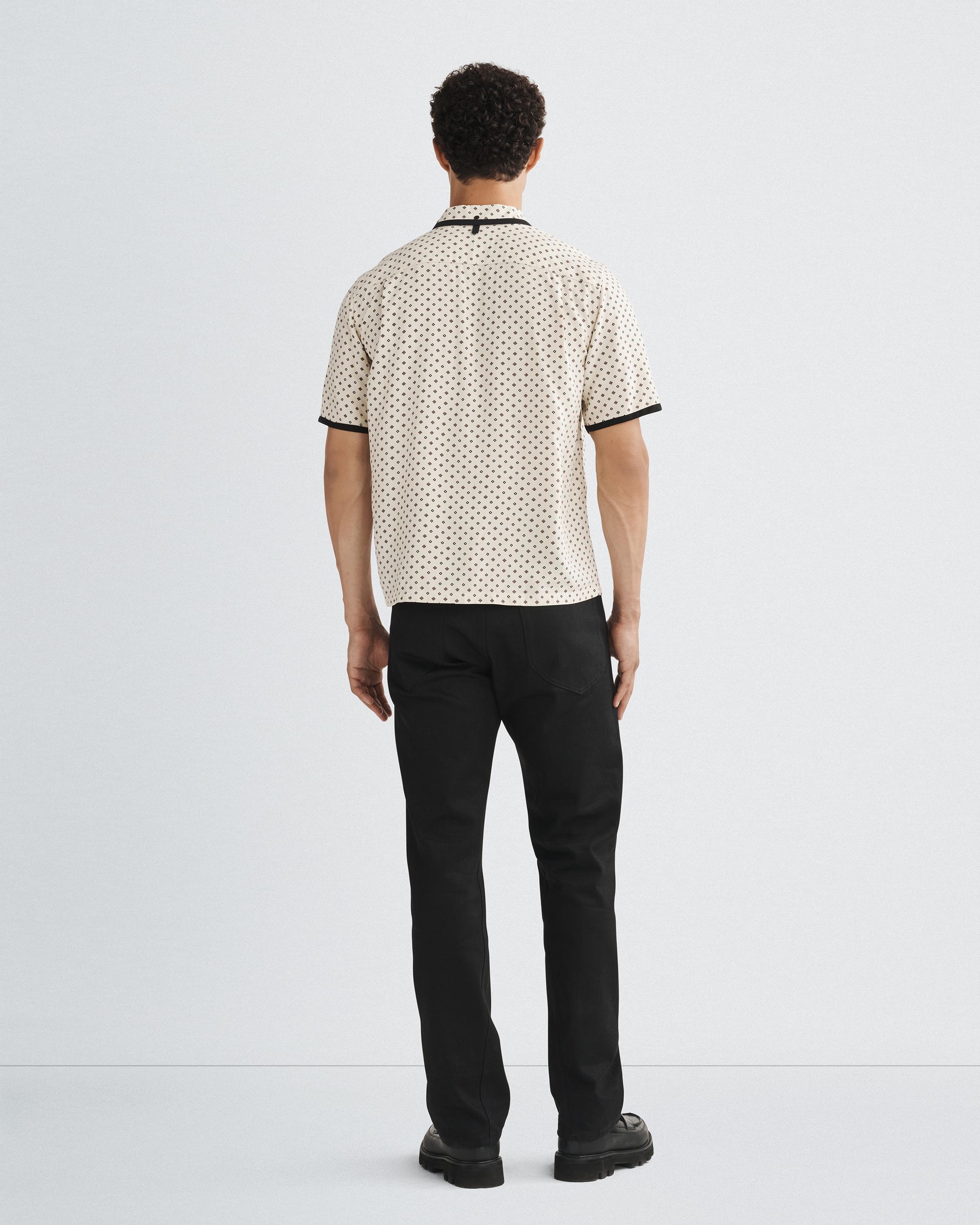 Avery Geo Print Viscose Shirt
Relaxed Fit Button Down - 5
