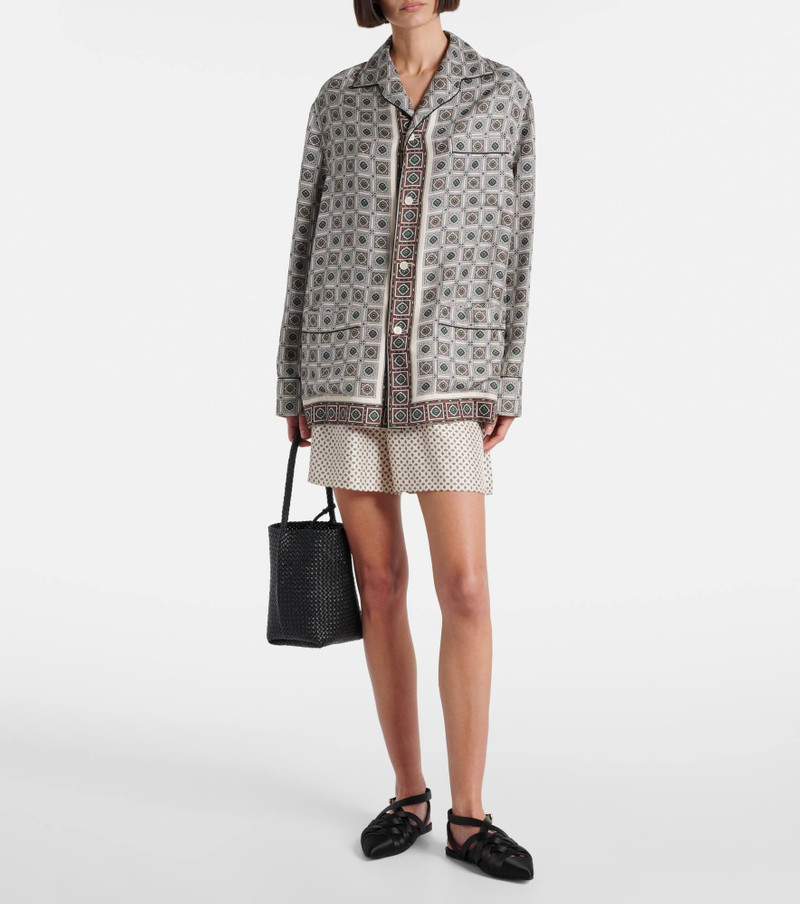 Loro Piana Angelo silk twill Bermuda shorts outlook