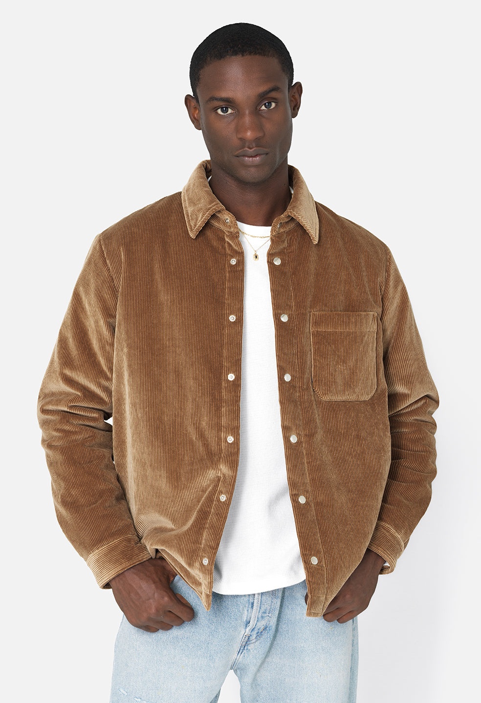 CORDUROY PADDED OVERSHIRT - 5