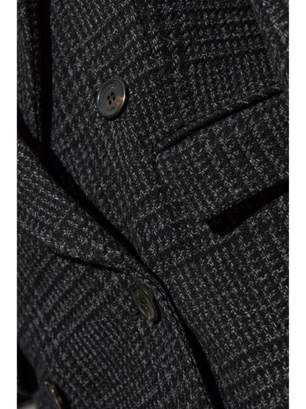 check-pattern coat - 5