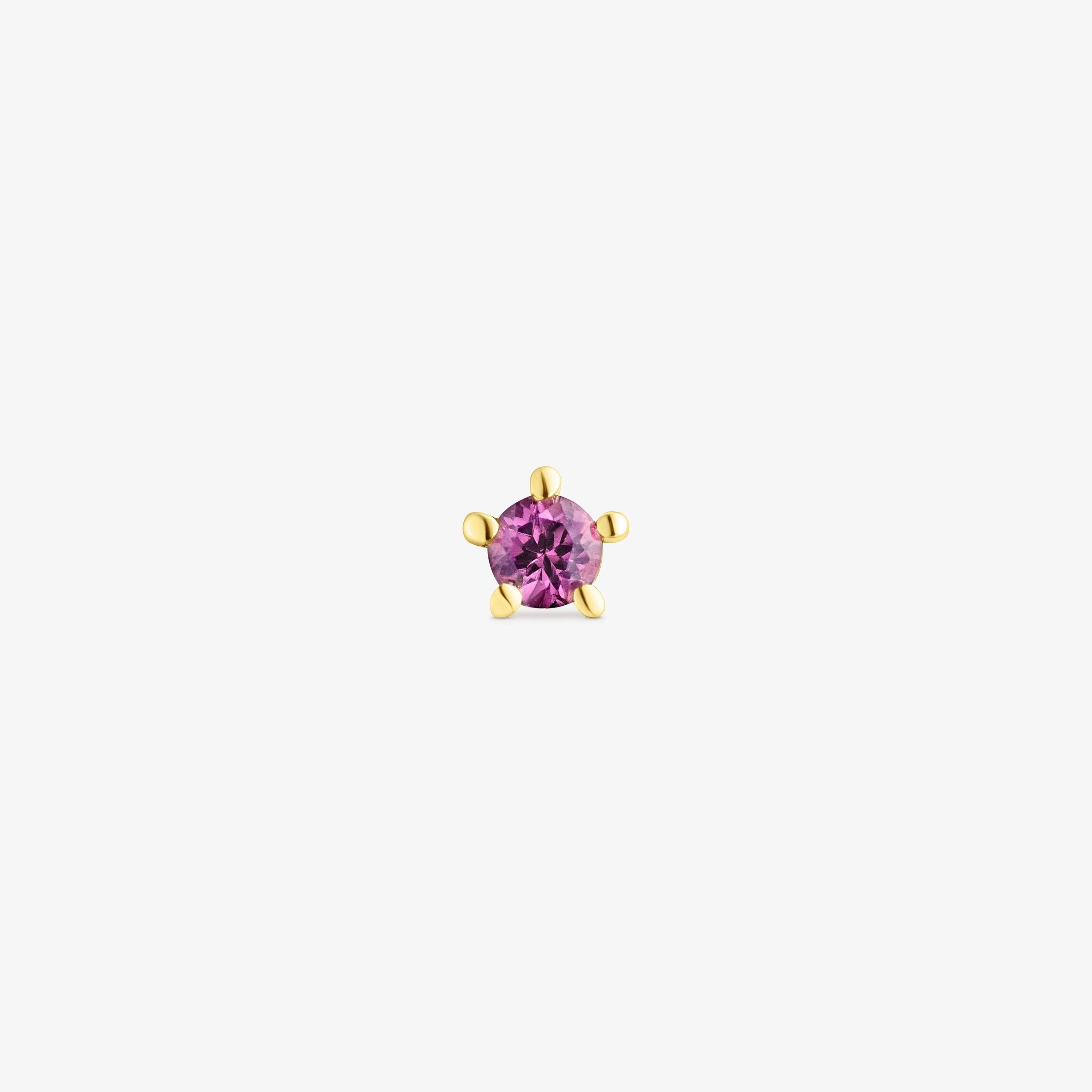 18K solid gold TOUS Cool Joy Ear piercing with rhodolite - 1