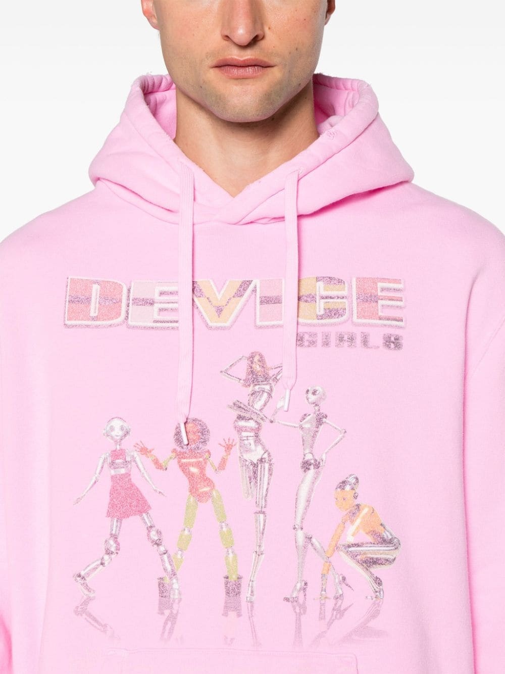 graphic-print cotton hoodie - 5