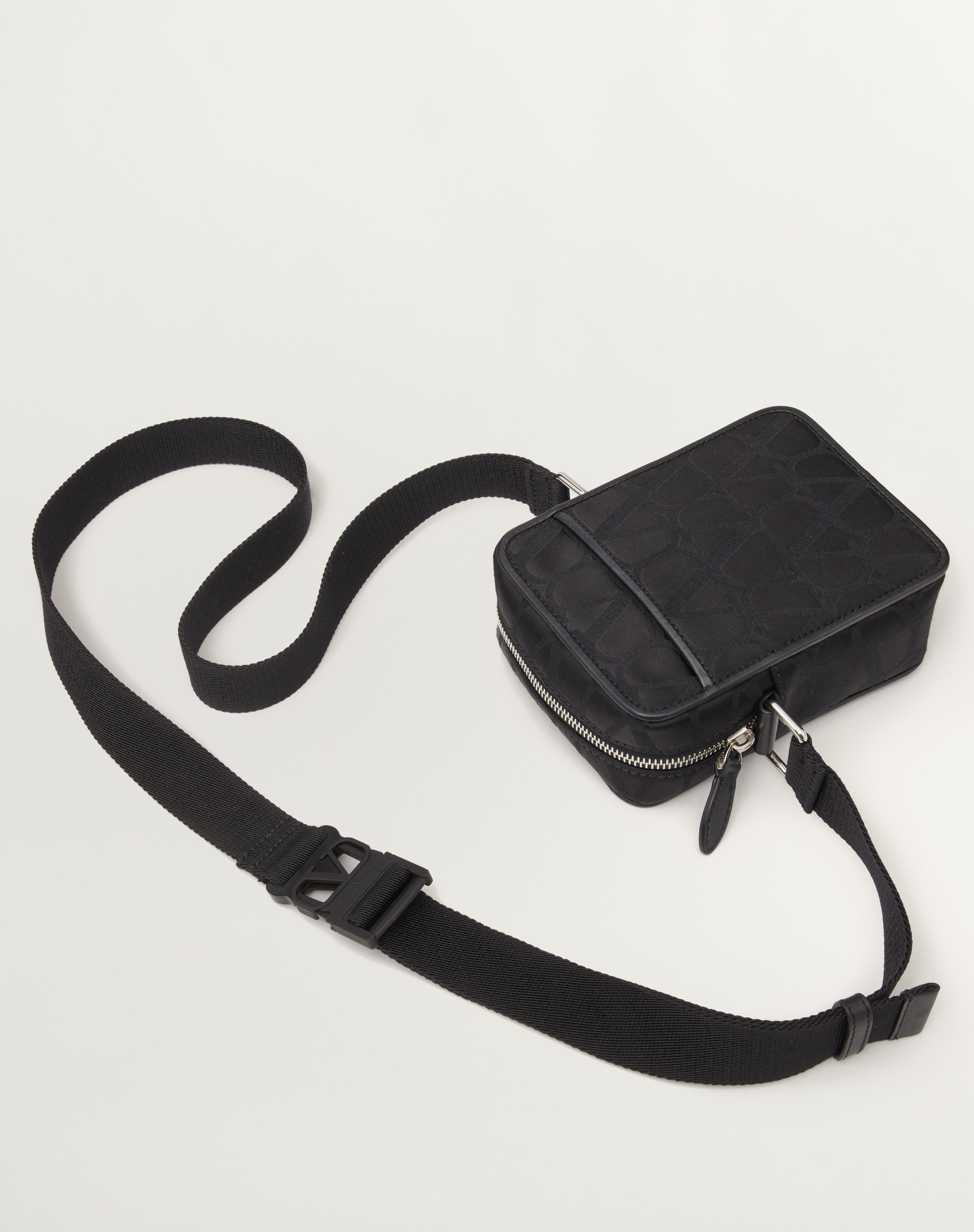 SMALL BLACK ICONOGRAPHE NYLON SHOULDER BAG - 6