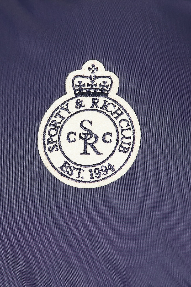 Sporty & Rich Crown Logo Hooded Down Jacket outlook