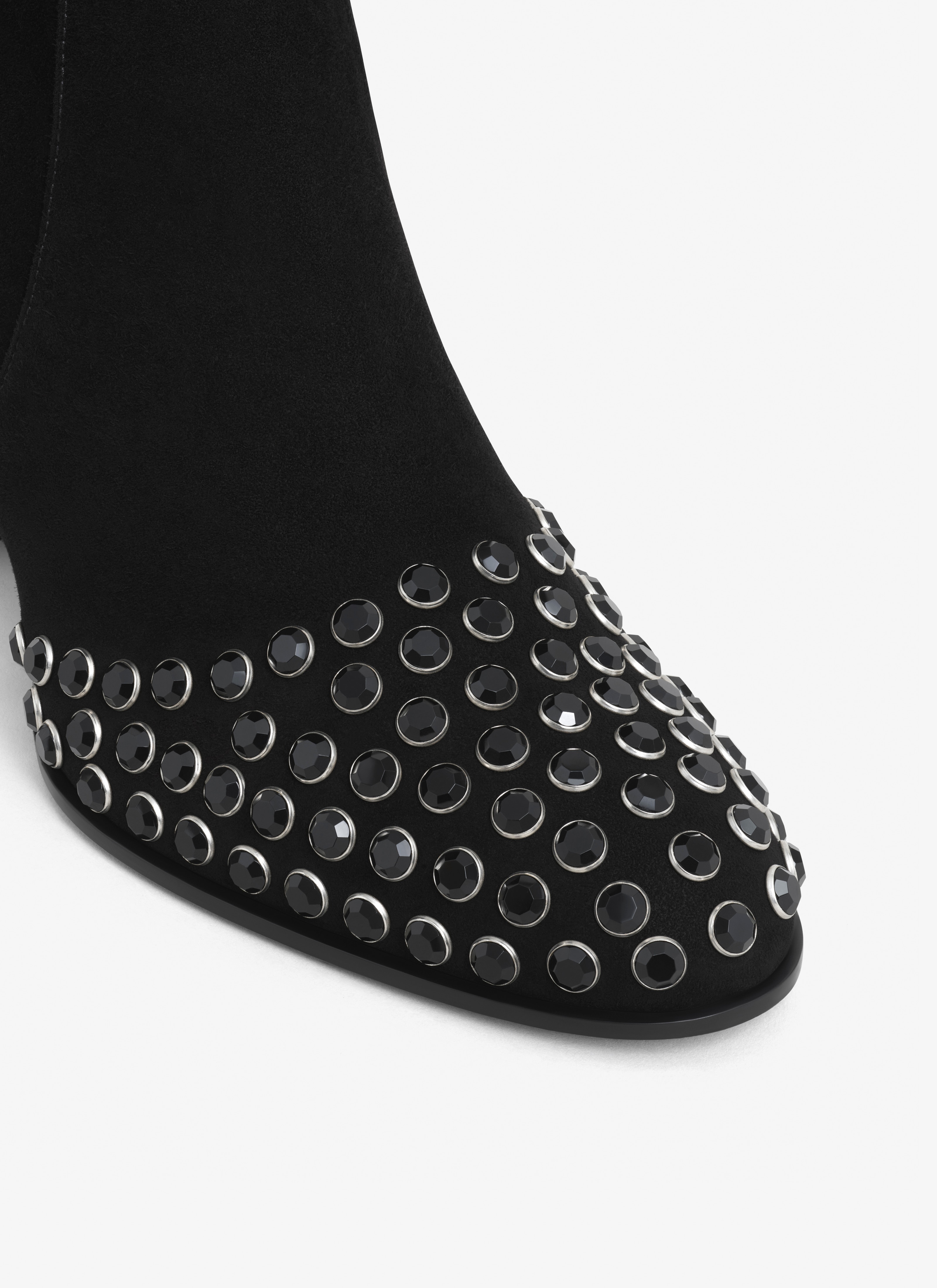 LOW BOOTS IN STRASS SUEDE GOATSKIN - 4