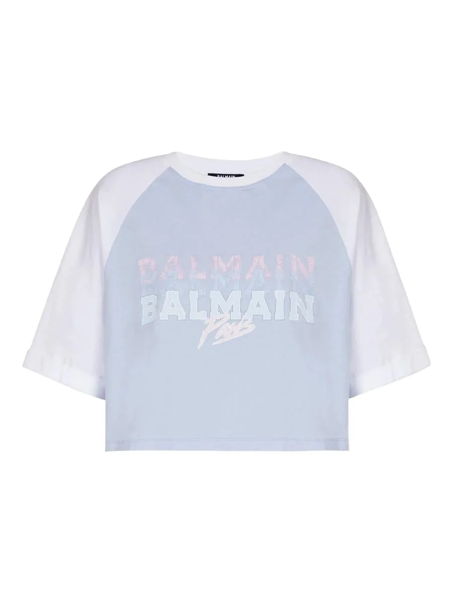 Balmain Cropped Ss T-Shirt Clothing - 1