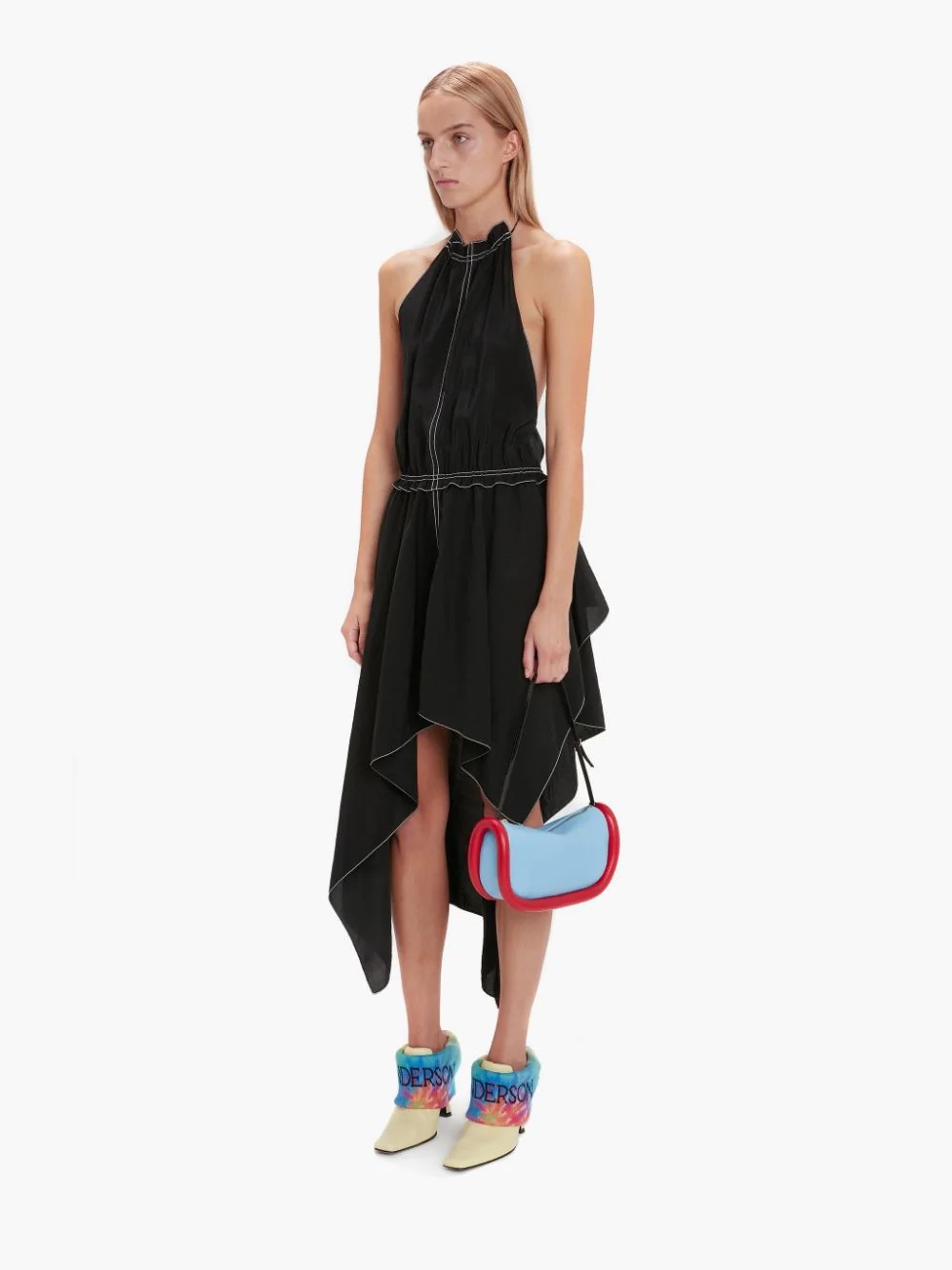 ASYMMETRIC HALTERNECK DRESS - 3