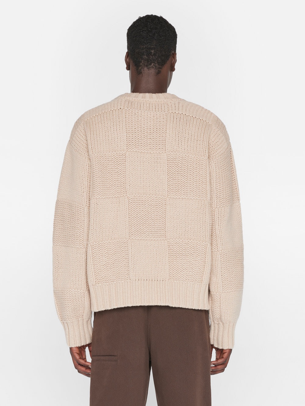 Grid Sweater in Oatmeal - 8