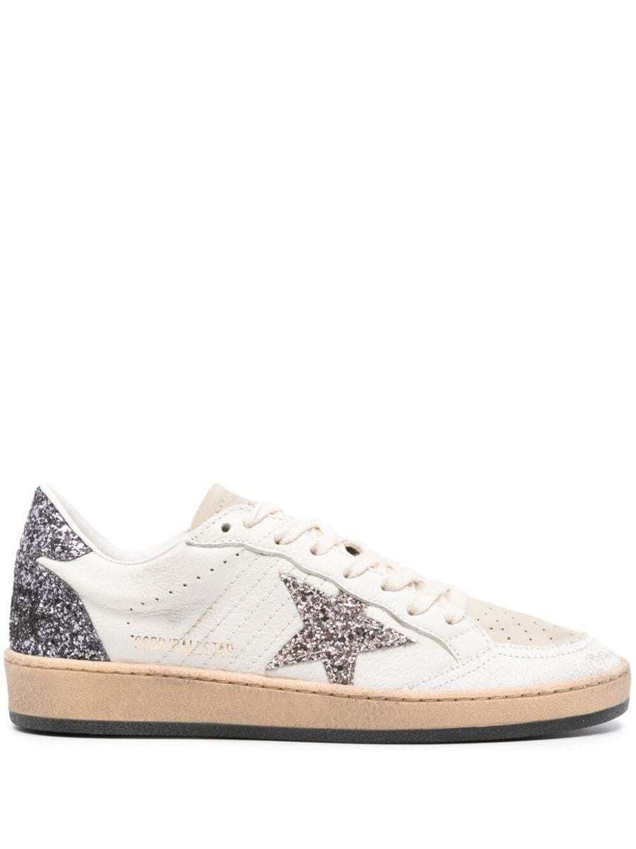 Golden Goose Ballstar Nappa Upper With Ornamental Stitching Glitter Star Heel And Spur Nubuck Tongue - 1