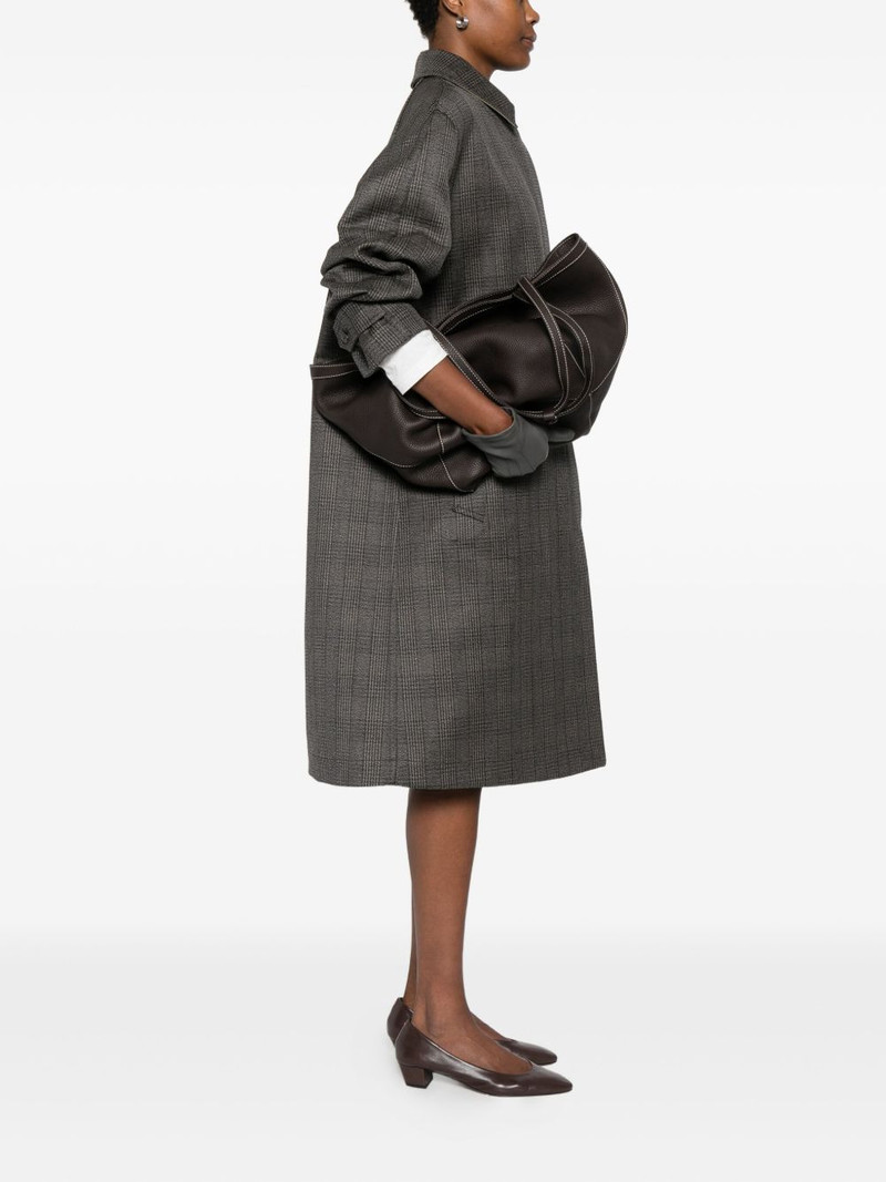 The Row contrast-stitching tote bag outlook