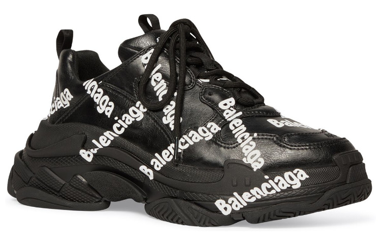 バレンシアガ BALENCIAGA (WMNS) Balenciaga Triple S 'Logotype - Black