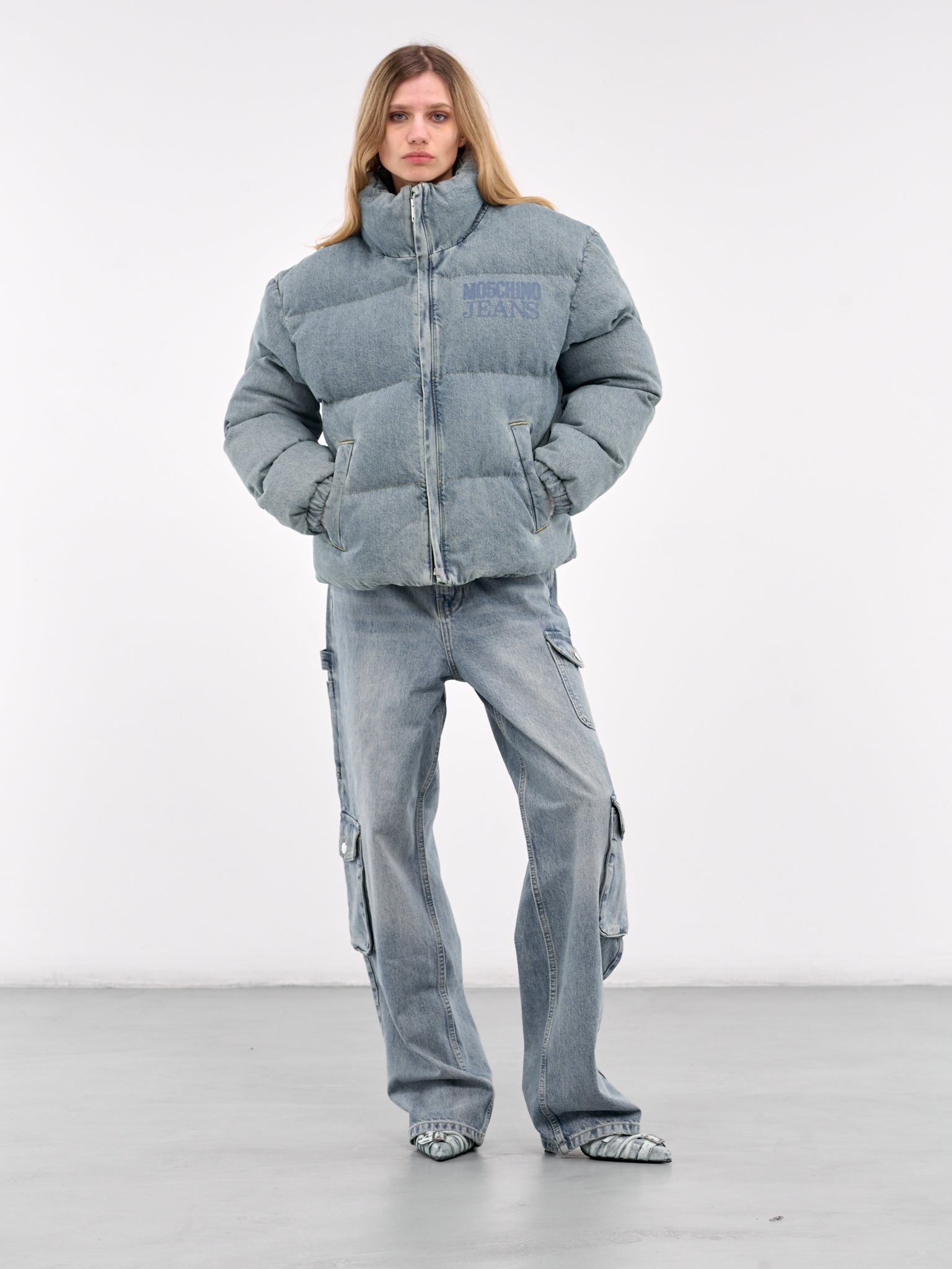 Denim Puffer Jacket - 6