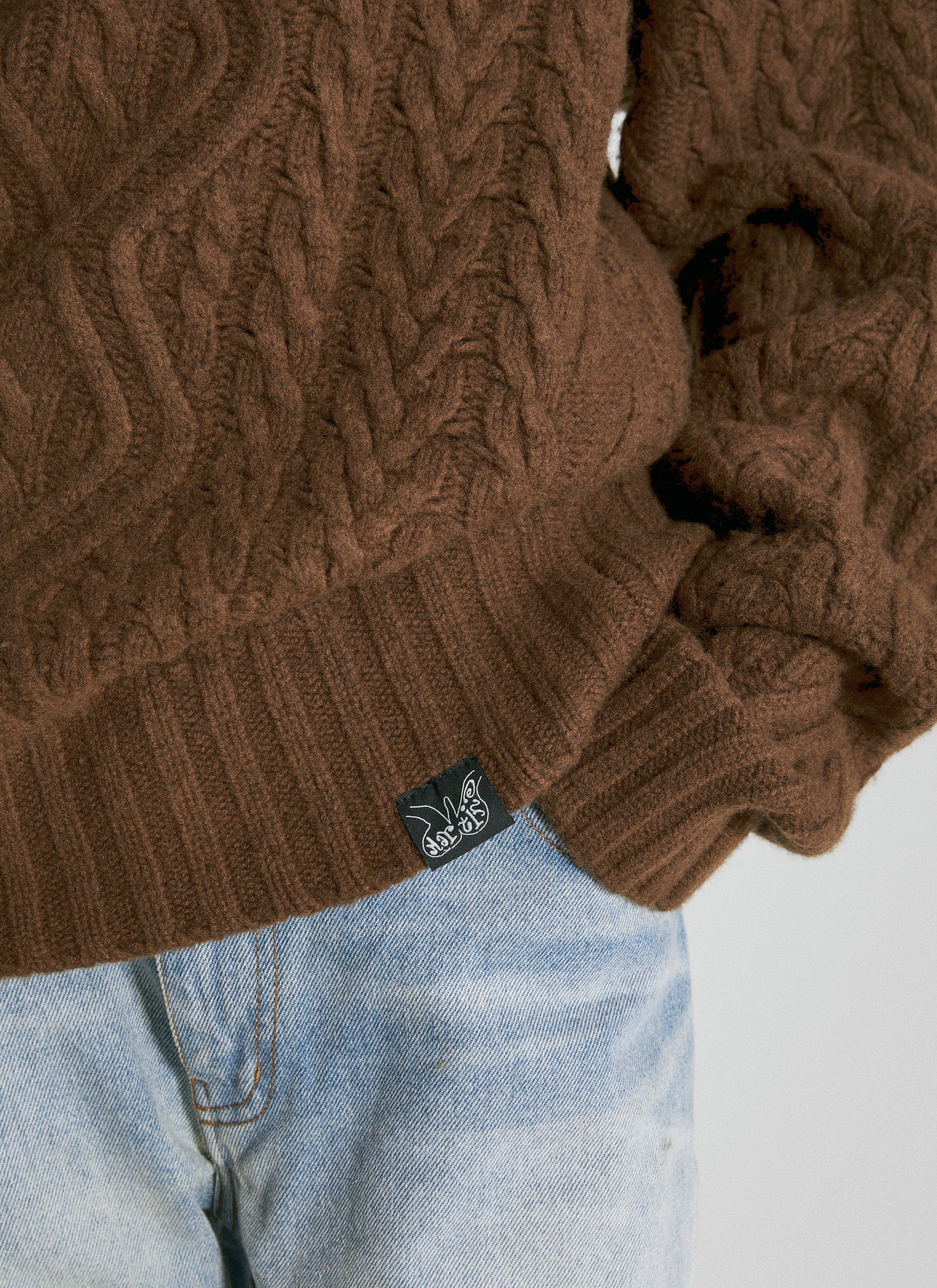 Martine Rose Women Wool Cable Knit Sweater - 6