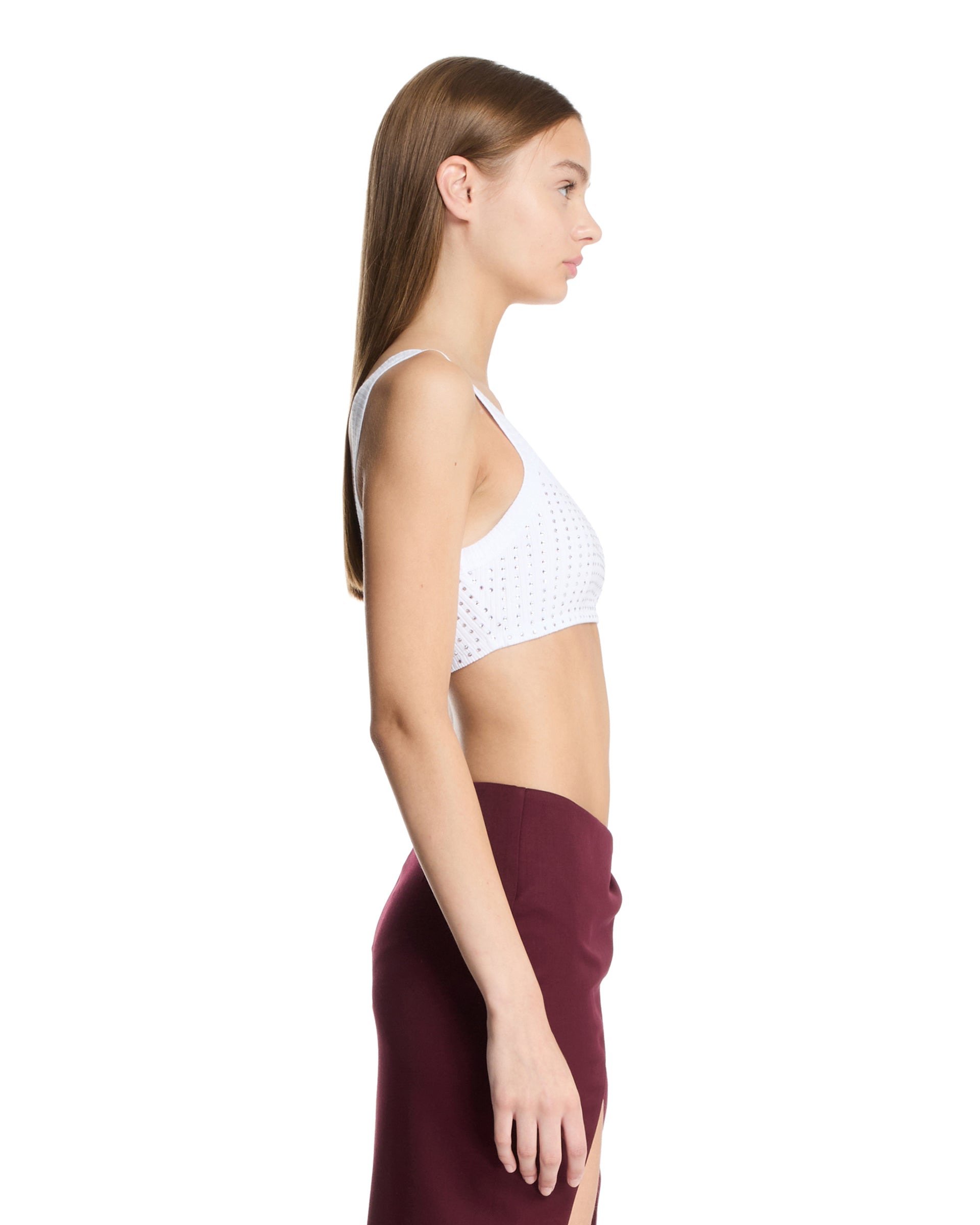 White Rhinestone Top - 5