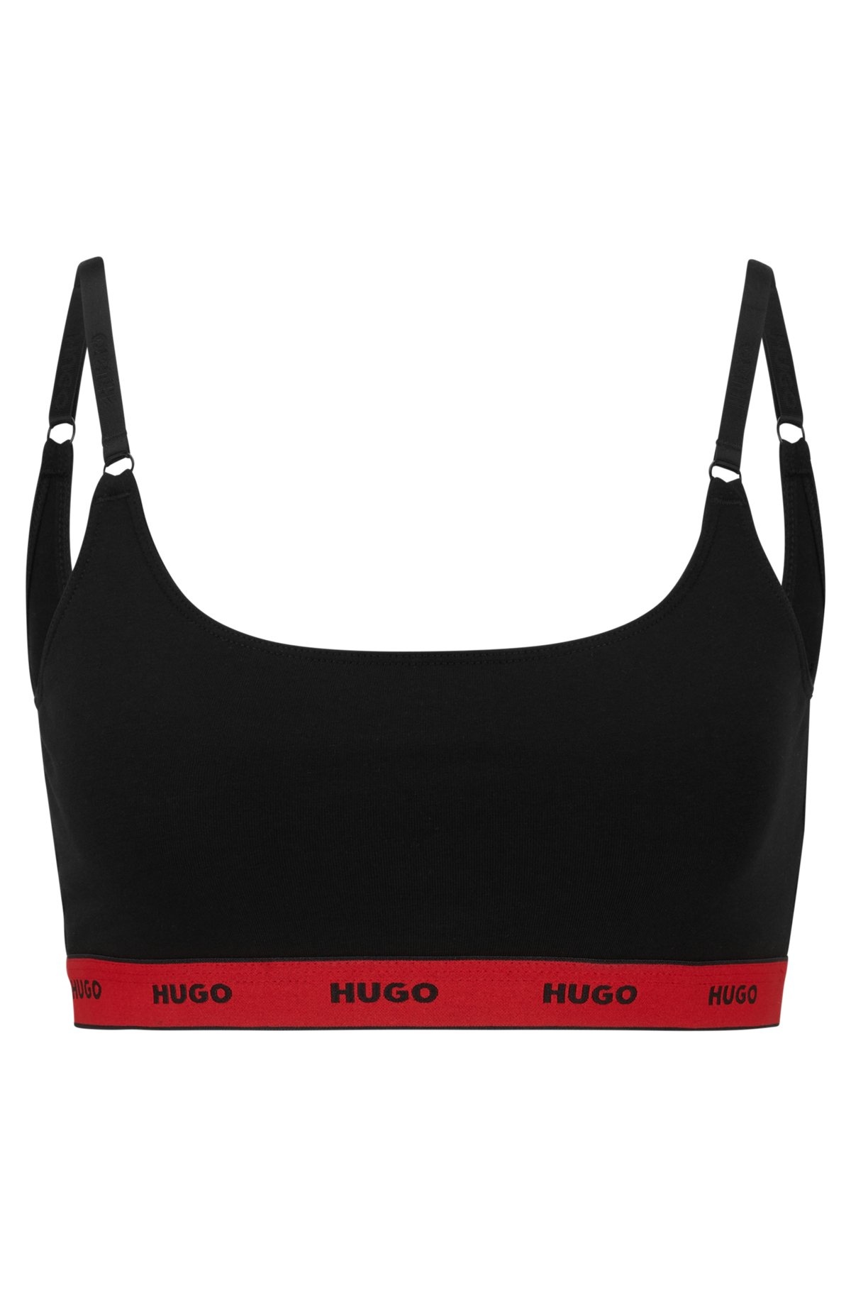 TWO-PACK OF STRETCH-COTTON BRALETTES WITH LOGO BANDS - 1
