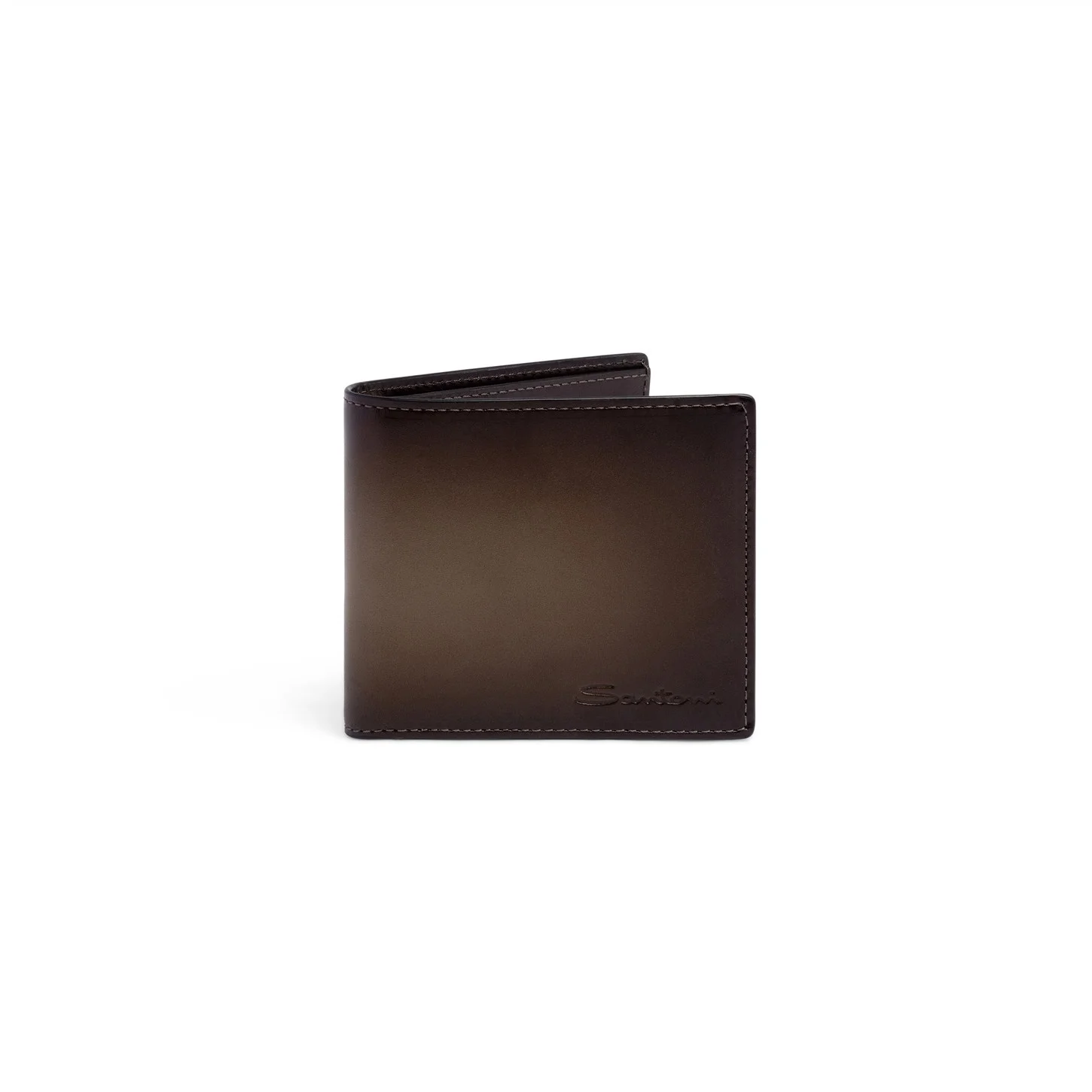 Dark brown leather wallet - 1