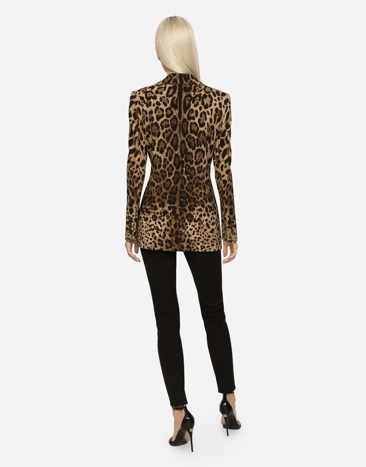 Leopard-print wool Turlington jacket - 3