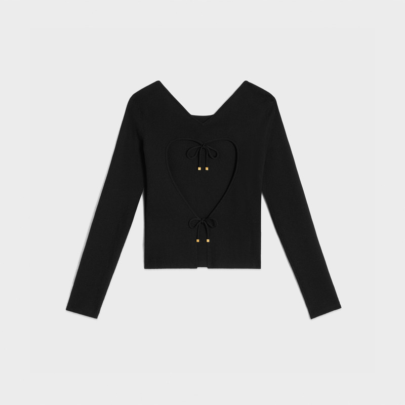 CELINE heart top in underpinning silk and cotton outlook