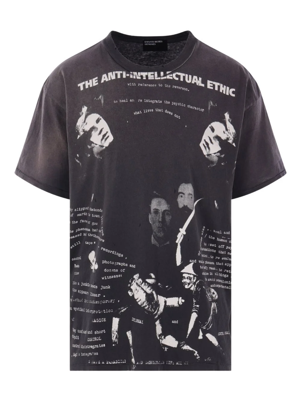 Aanti-Intellectual Ethic distressed graphic-print T-shirt - 1
