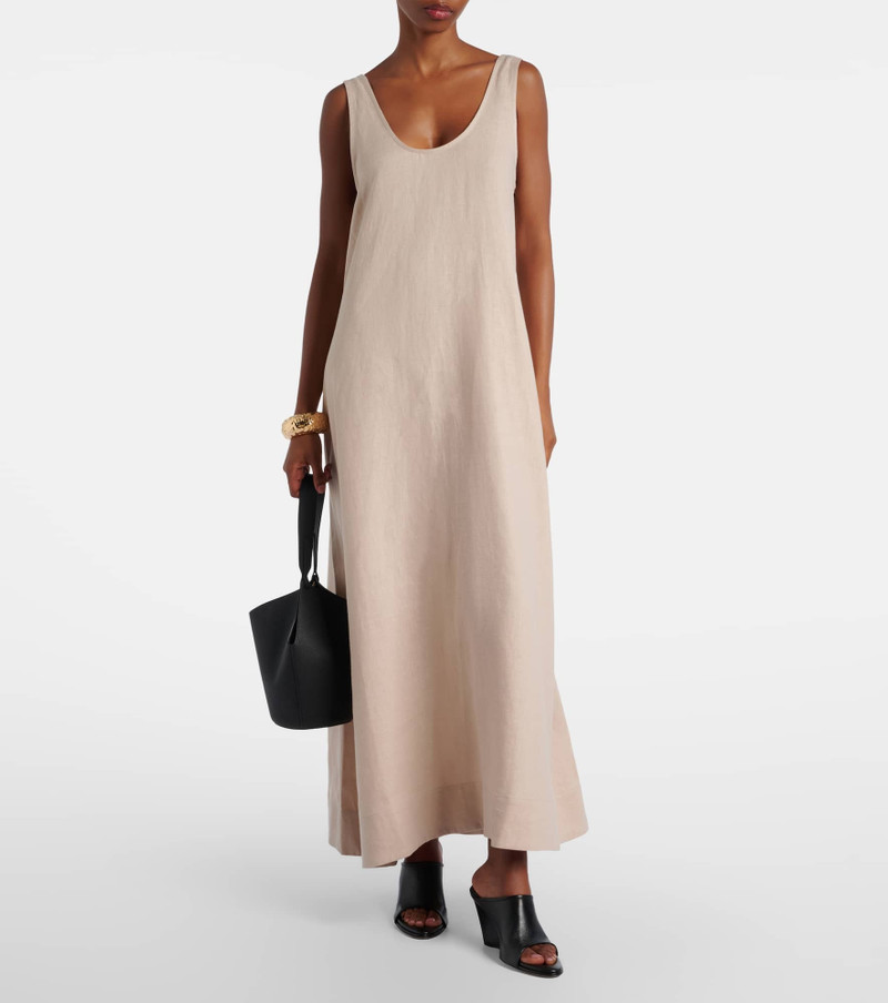 ASCENO Capri linen maxi dress outlook