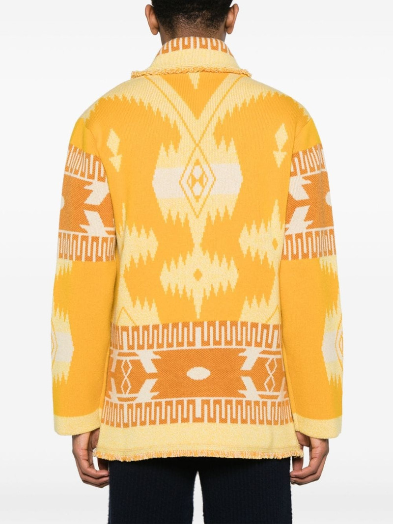 Icon pattern-jacquard cardigan 4