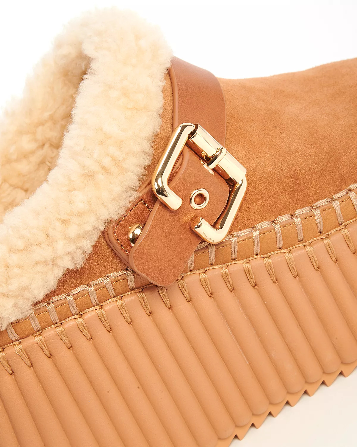 Women's Nama Shearling Lined Wedge Mules - 6