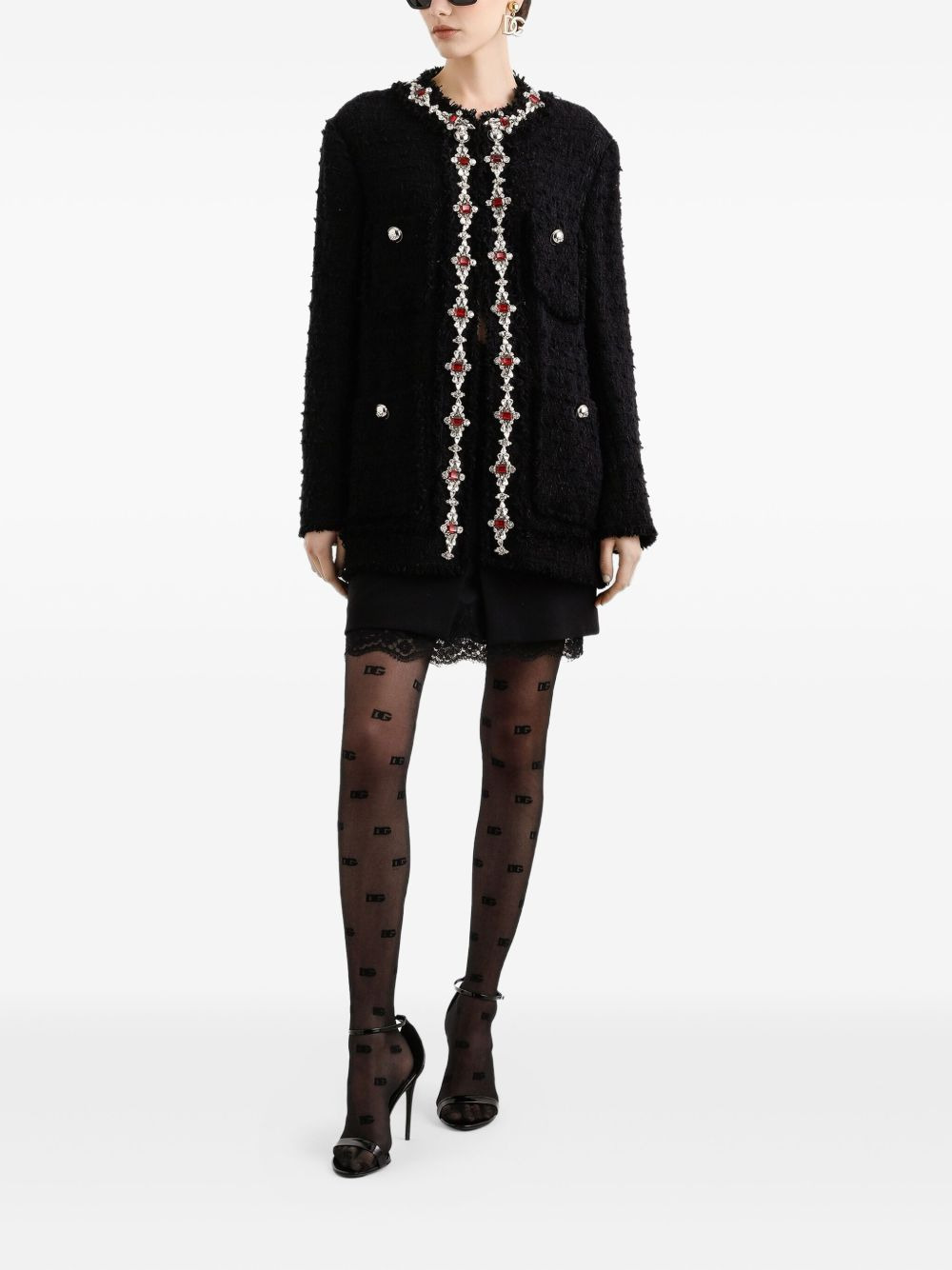 crystal-embellished jacket - 2