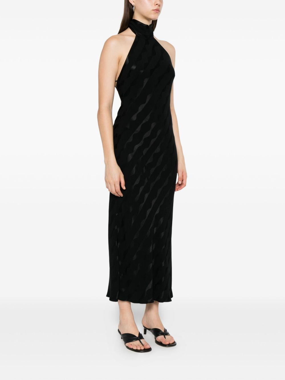Maura halterneck jacquard dress - 3