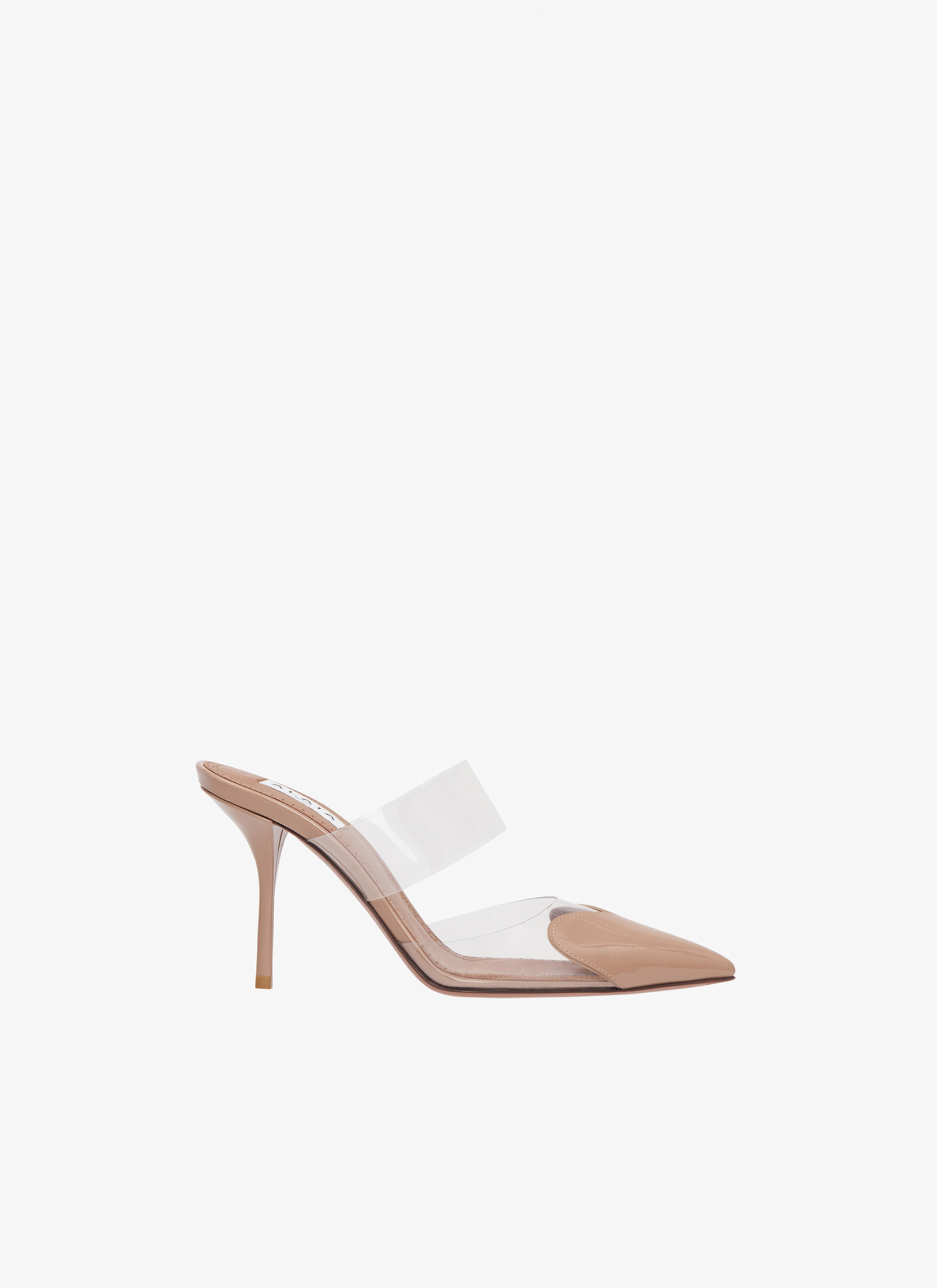 HEART MULES IN PATENT CALFSKIN - 1