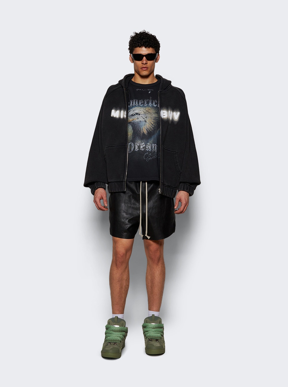 Community Zipped Hoodie Washed Black - 5