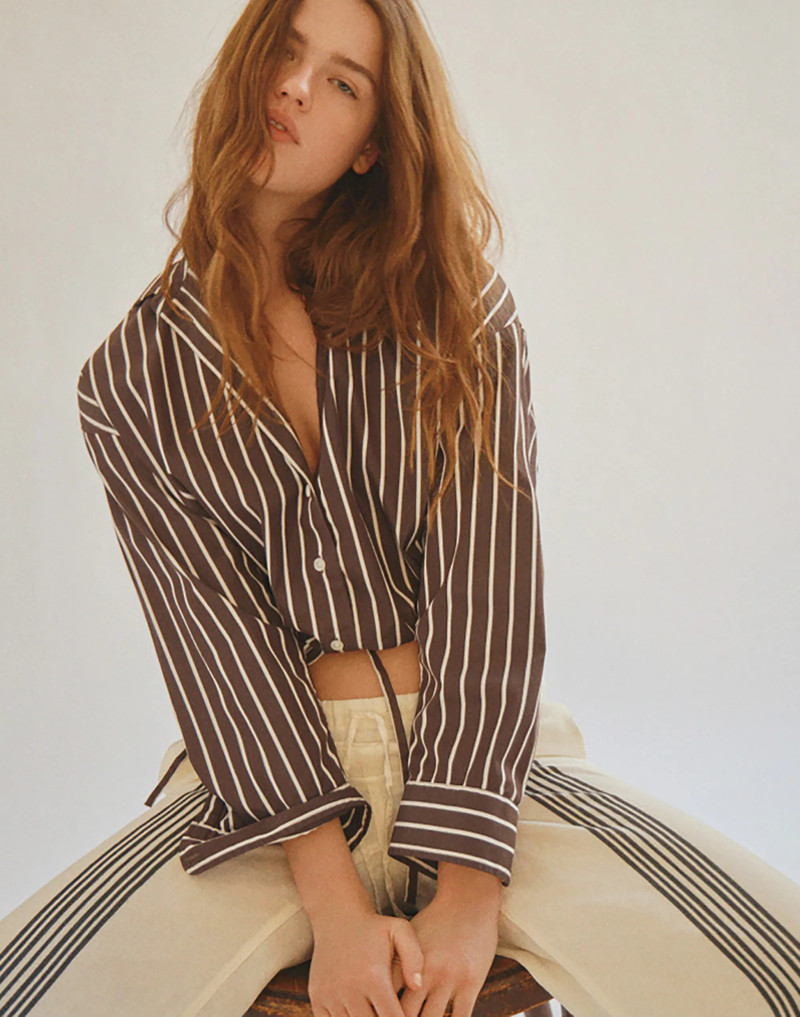 Drawstring Button-Up Shirt in Poplin 7