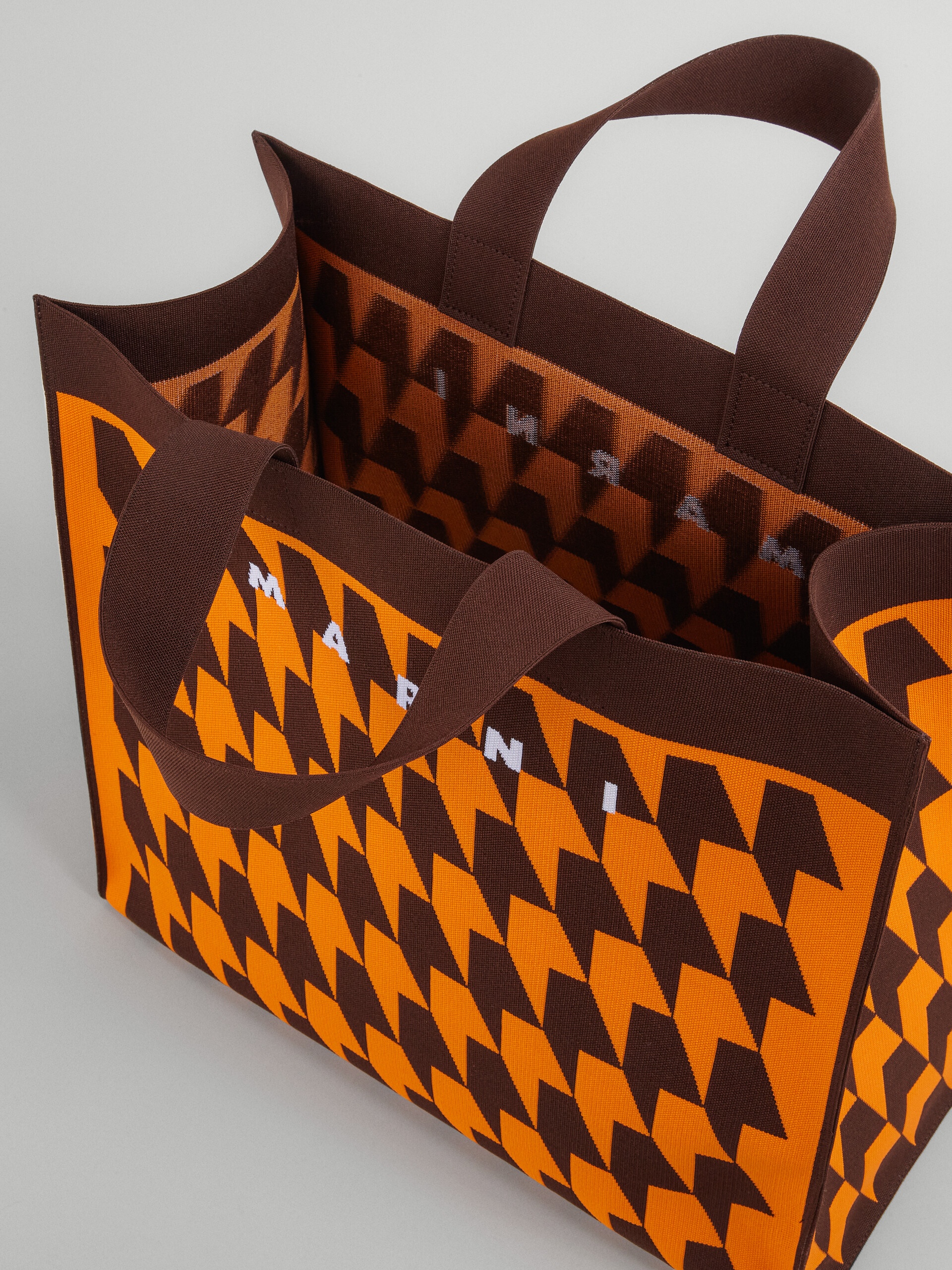 HOUNDSTOOTH JACQUARD SHOPPING BAG - 4
