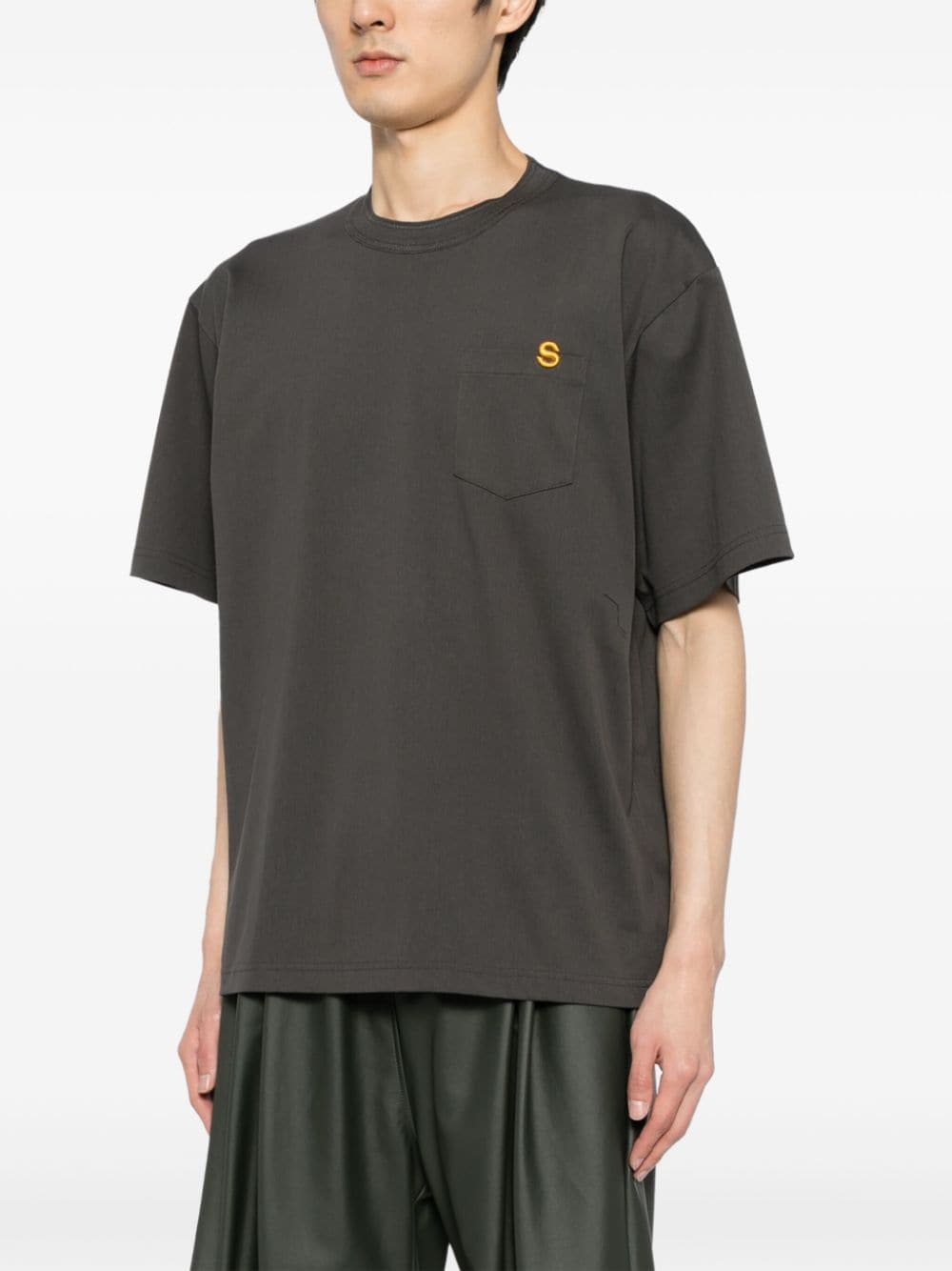 S crew-neck cotton T-shirt - 3