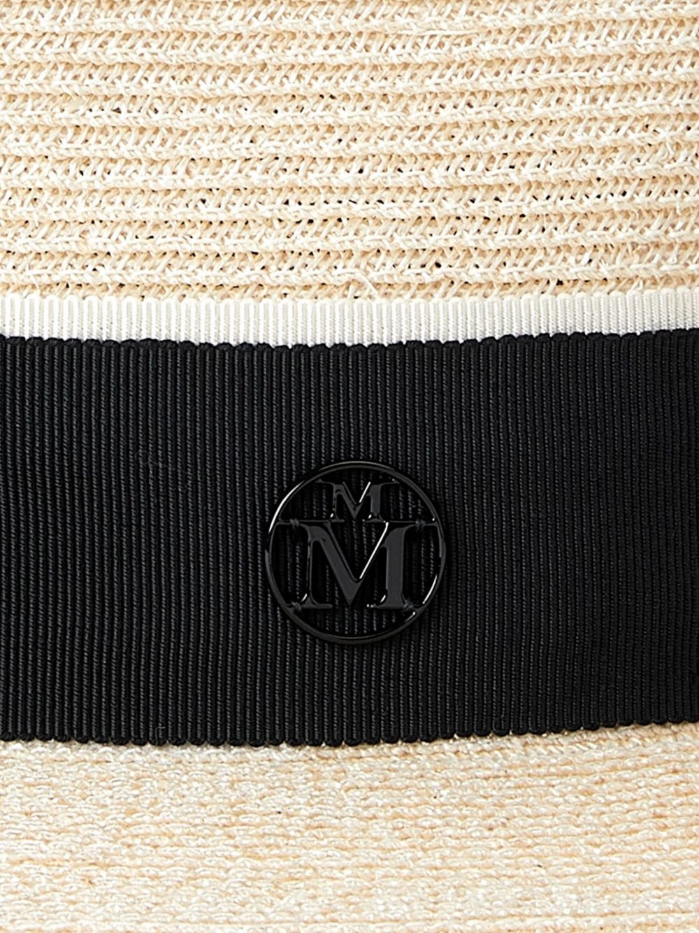 Andre logo plaque-detail straw fedora - 2