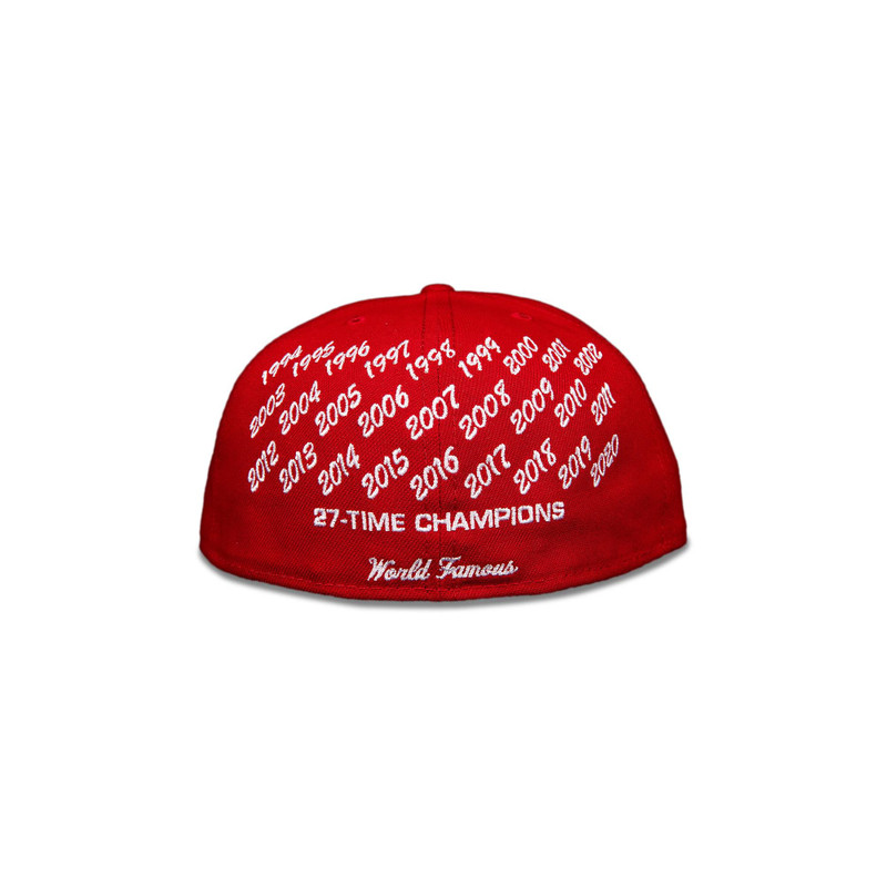 Supreme Supreme x New Era Champions Box Logo Hat 'Red' outlook