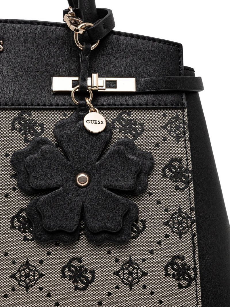 Melinda flower-charm monogram tote bag 5