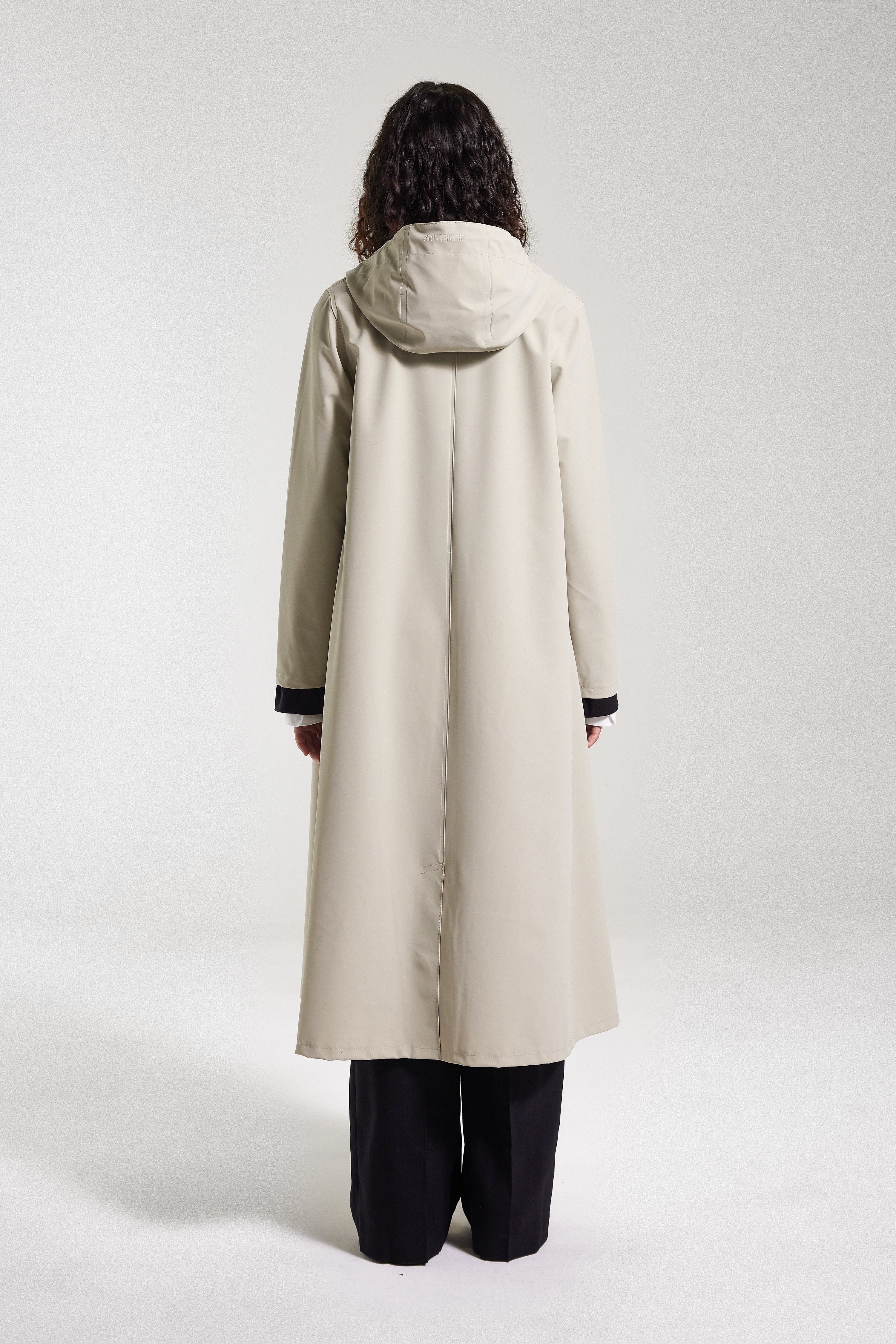 Mosebacke Long Lightweight Zip Matte Raincoat Pelican - 4