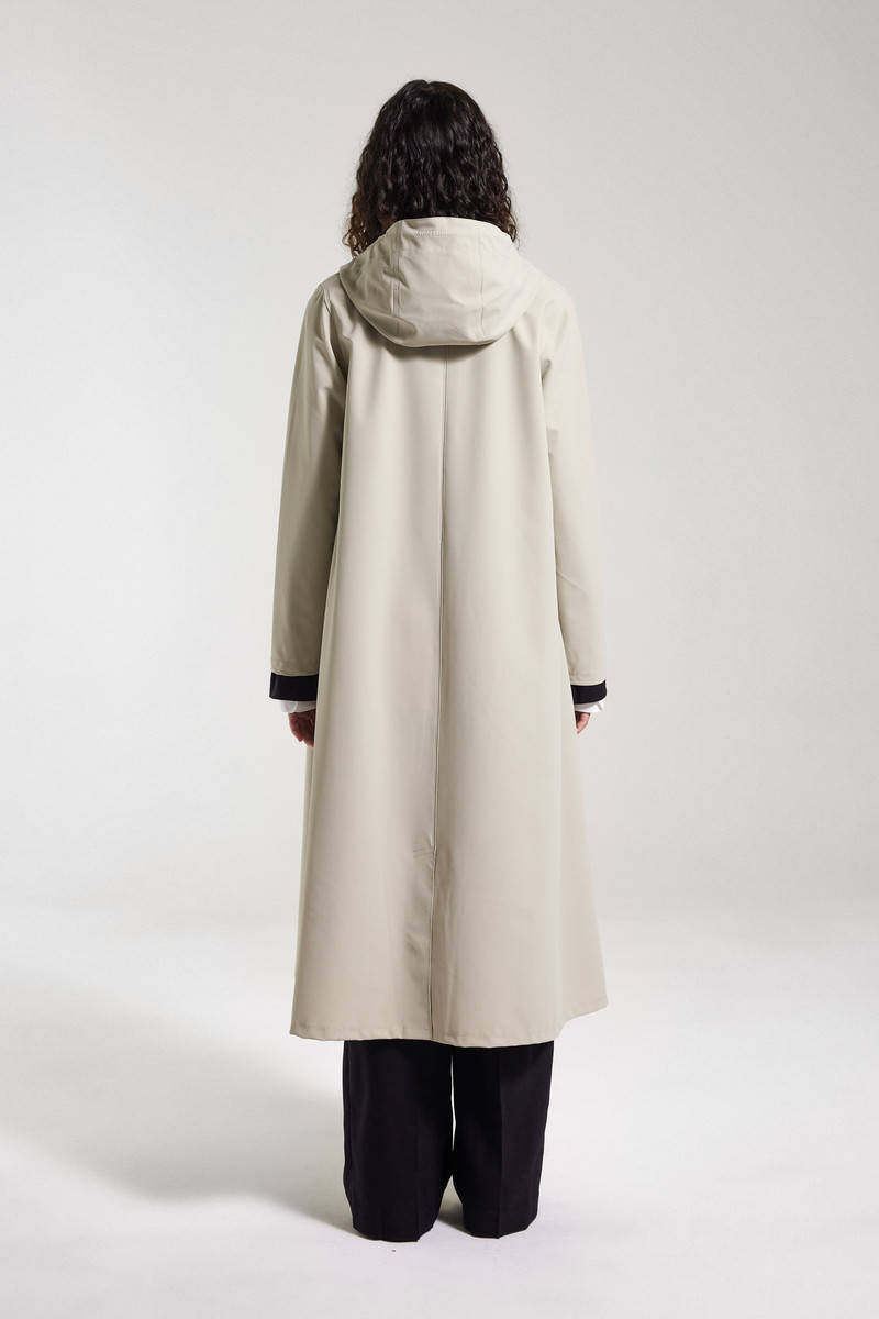 Mosebacke Long Lightweight Zip Matte Raincoat Pelican 4