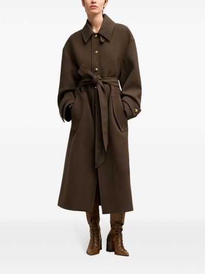 AMI Paris belted wool coat outlook