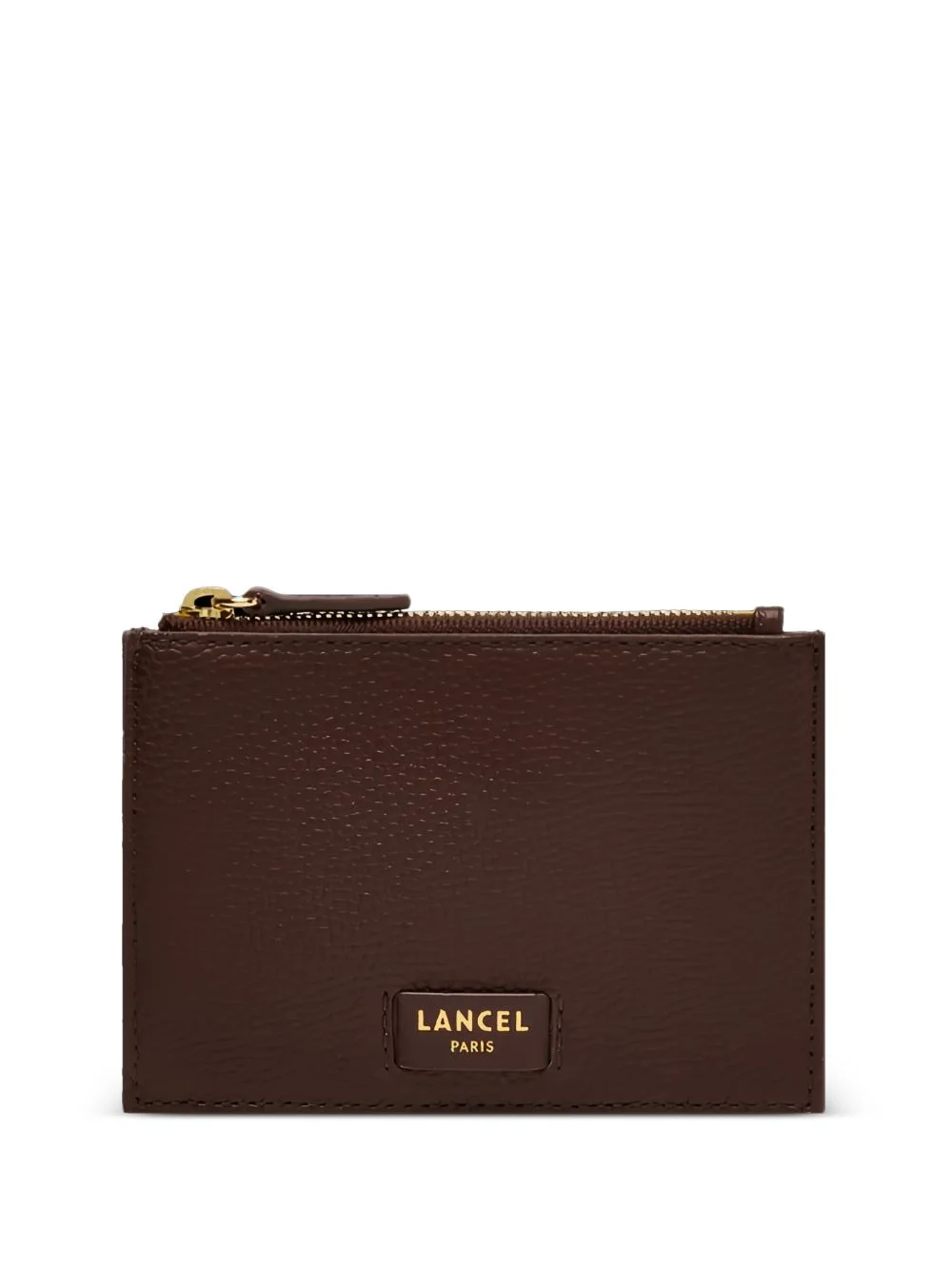 L Ninon grained leather card holder - 1