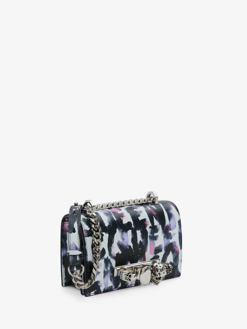 Women's Watercolour Graffiti Mini Jewelled Satchel in Multicolor - 2