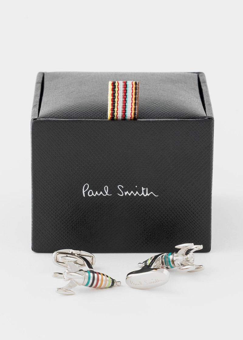 Paul Smith 'Artist Stripe' 'Rocket' Cufflink outlook