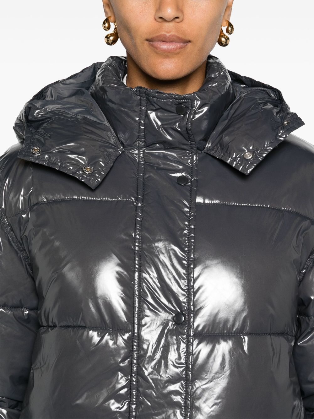 Pearl hooded puffer jacket - 5