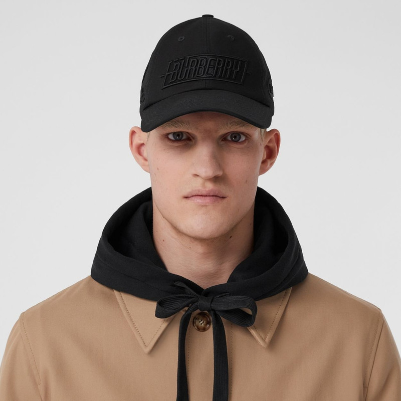 Badge Appliqué Cotton Gabardine Baseball Cap 3