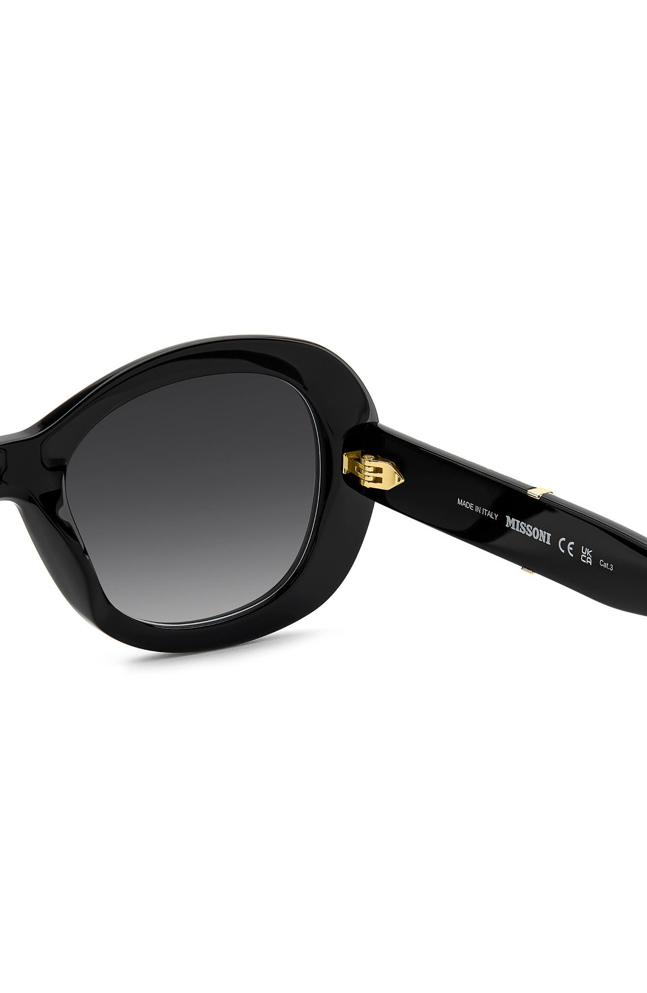 Missoni 53mm Gradient Oval Sunglasses in Black/Dark Grey Sf at Nordstrom - 5